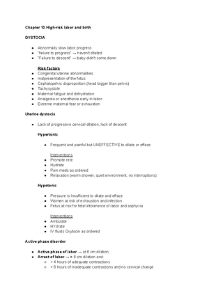 Labor AND Delivery Clinical Expectations (1) - LABOR AND DELIVERY ...
