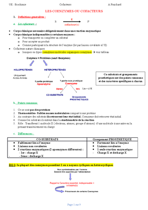 Cours Métabolisme Complet - Biochimie Fonctionnement Du Métabolisme ...