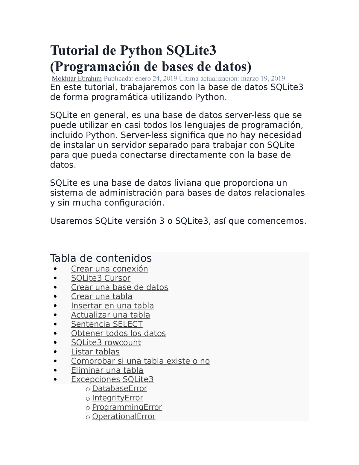 Tutorial De Python Sqlite Tutorial De Python Sqlite Programaci N De Bases De Datos Mokhtar