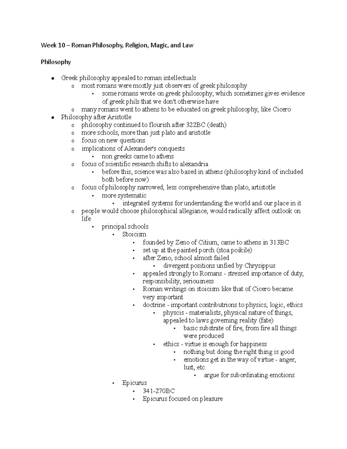 Classics+notes+21 - Notes for Classics 1000, Week 21 - Week 10 – Roman ...