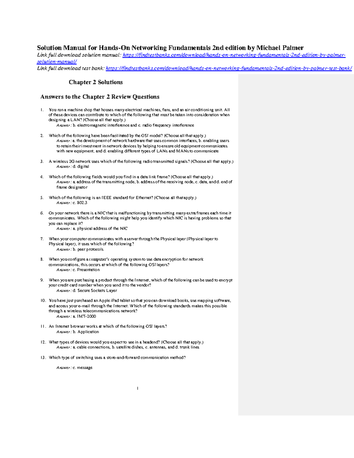 Hands On Working Fundamentals 2nd Edition Palmer Solution Manual Studocu