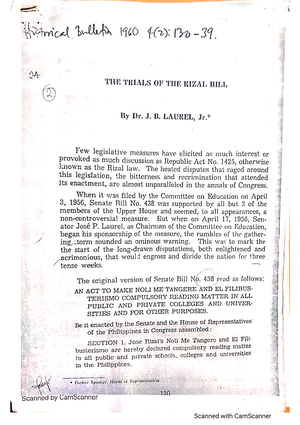 Relevance Of Rizal - Christian Jade T. Perales September 7, 2024 The ...