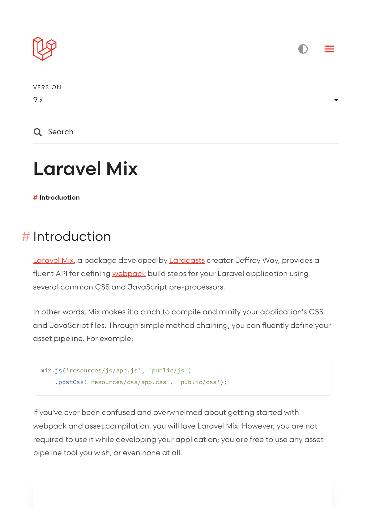 Laravel Mix Laravel The PHP Framework For Web Artisans - VE R SI O N ...