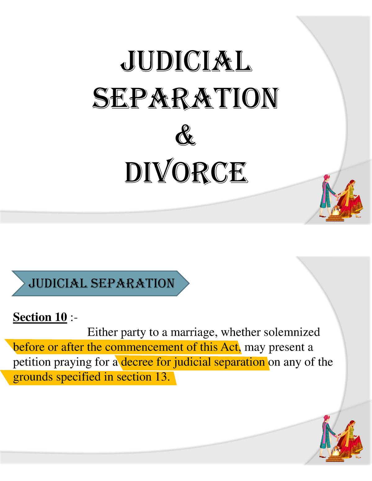 case study of judicial separation