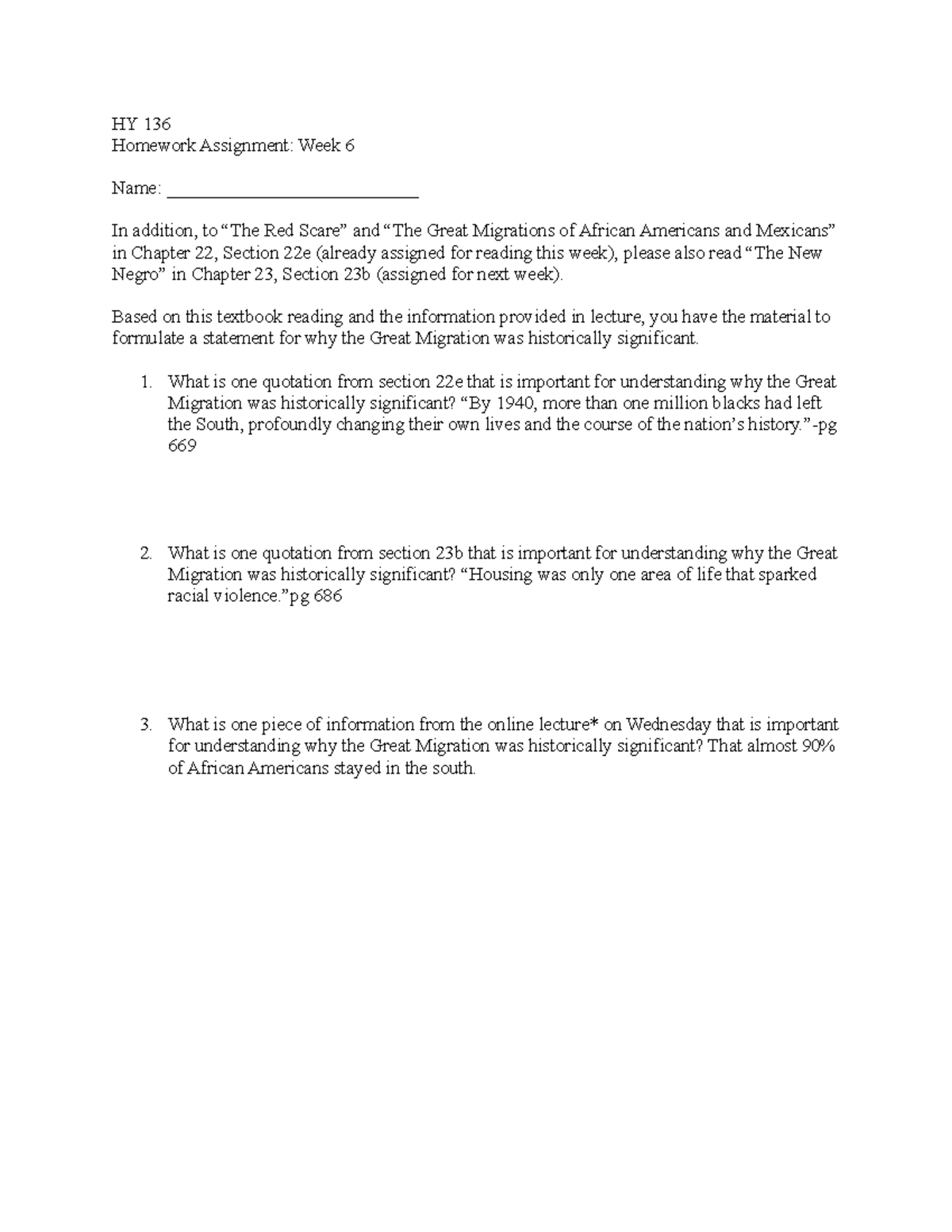 Wk 6 HW Assignment Chris for history for college - HY 136 Homework ...