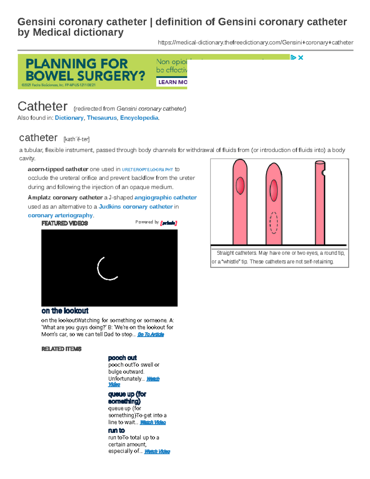 Catheter List Gensini coronary catheter definition of Gensini
