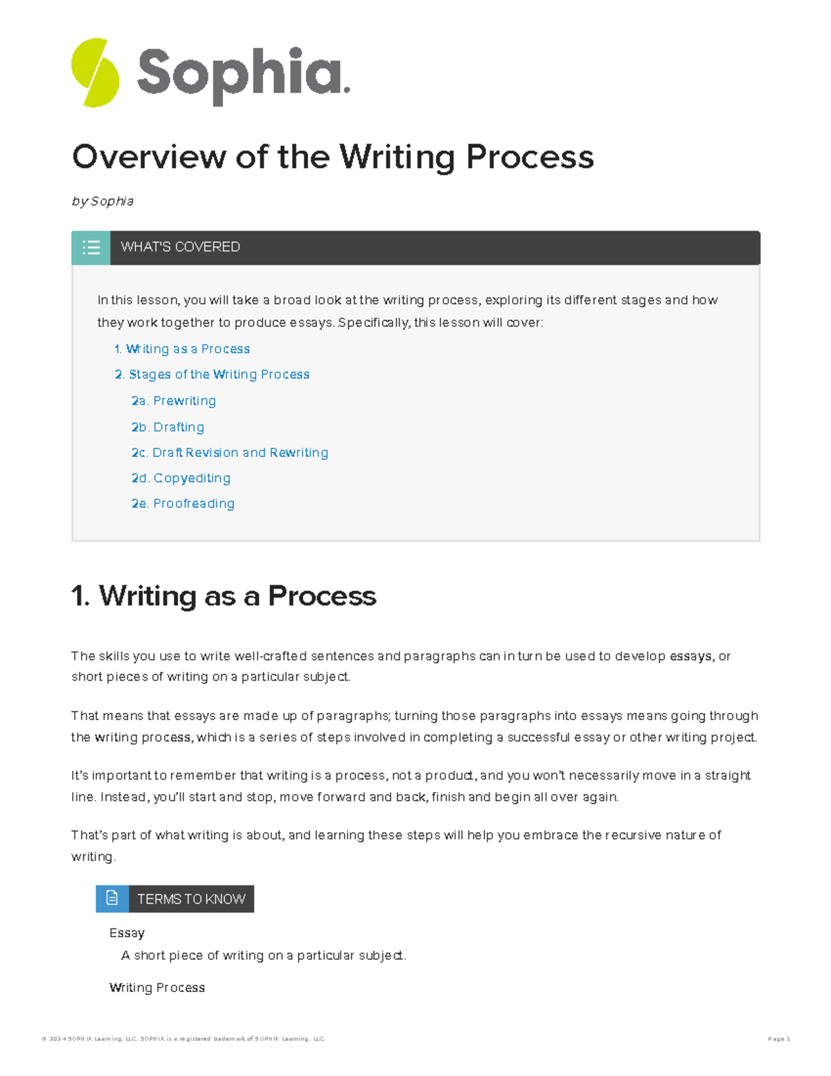Overview of the writing process - Overview of the Writing Process by ...