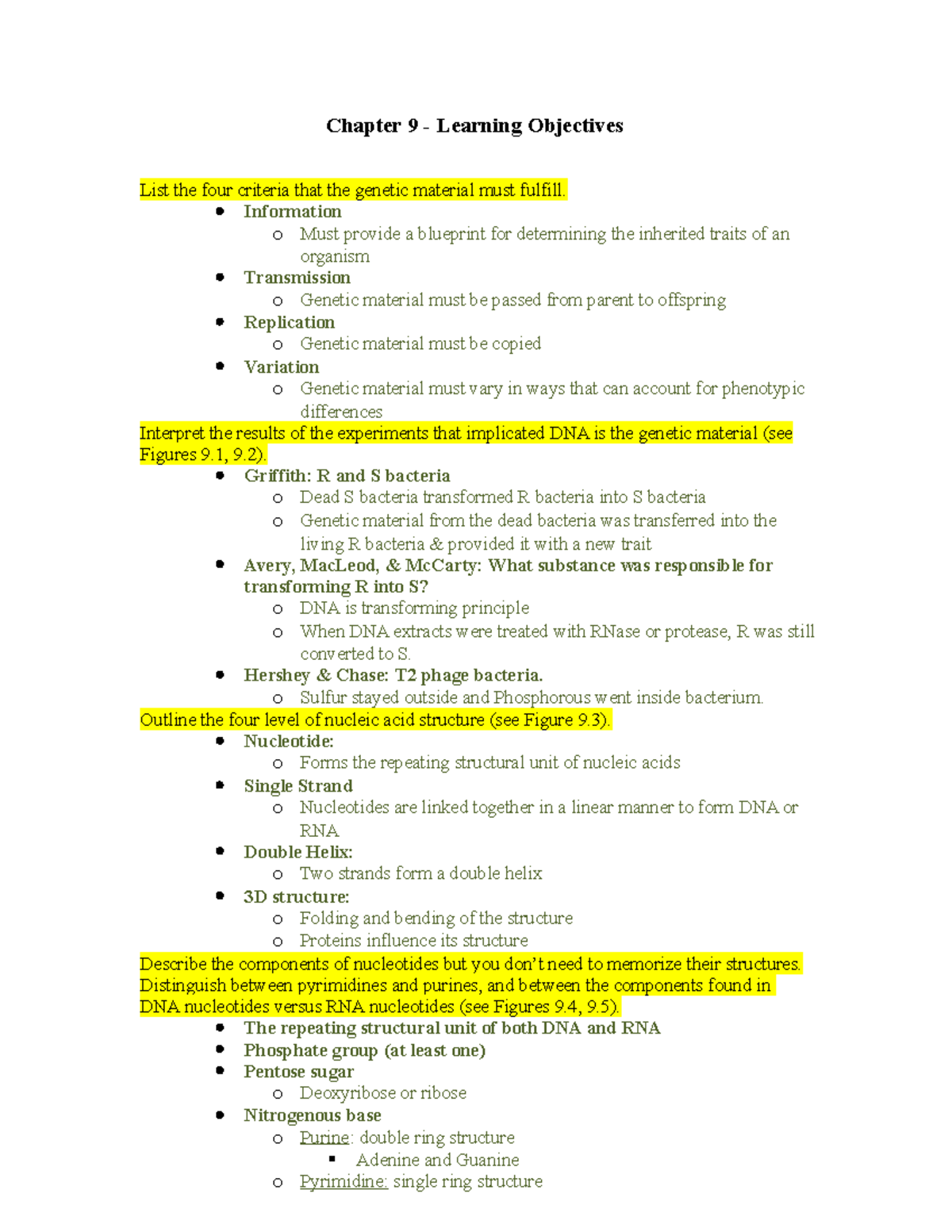 Chap9-Learn Obj - Learning objectives for Farmer - Chapter 9 - Learning ...