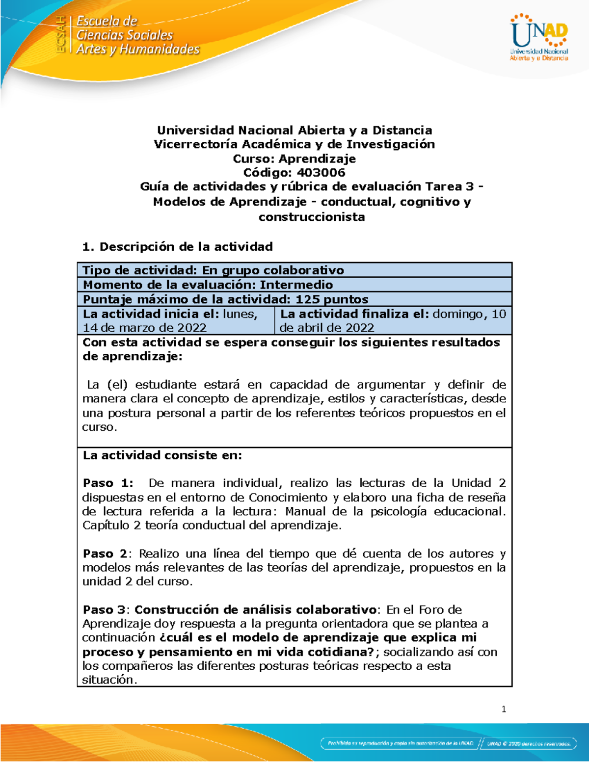 Guia De Actividades Y Rúbrica De Evaluación-Tarea 3 - Modelos De ...