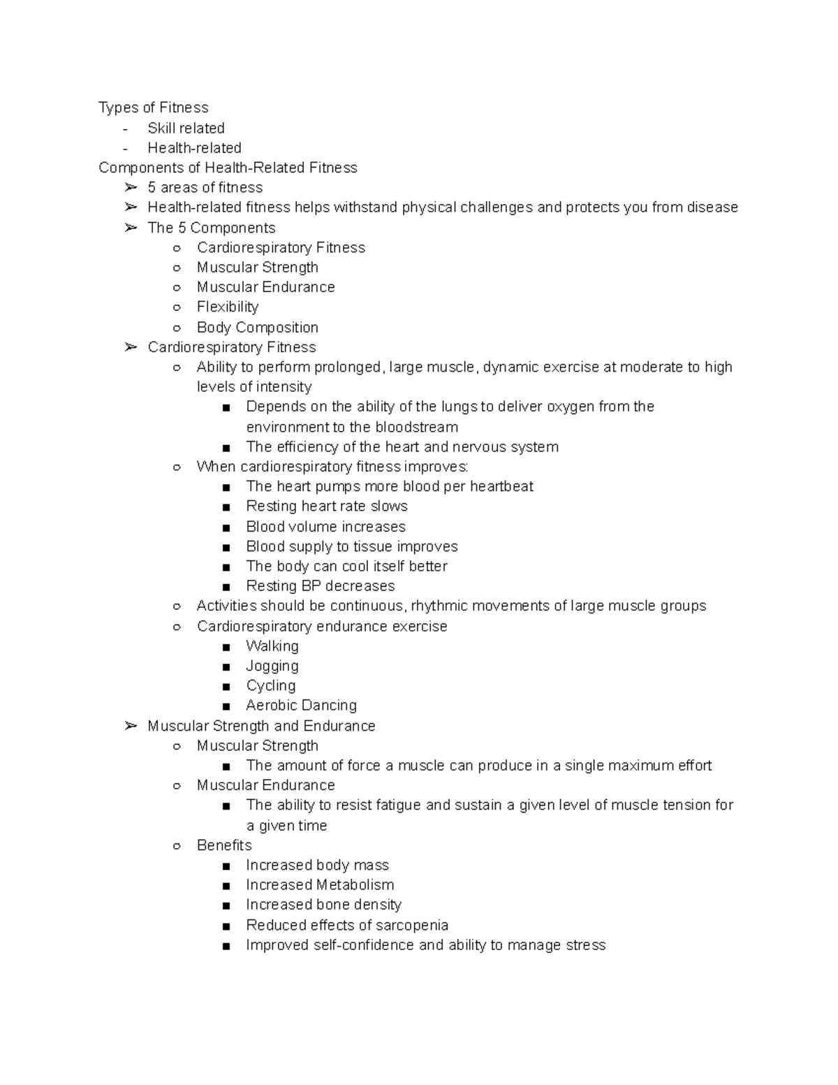 Wellness Dimensions Fitness Components and Smart Goals - Types of ...
