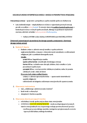 Egzamin CZĘŚĆ 2 - Psychologia EMOCJI I MOTywcji - ELEKTROMIOGRAFIA(EMG ...