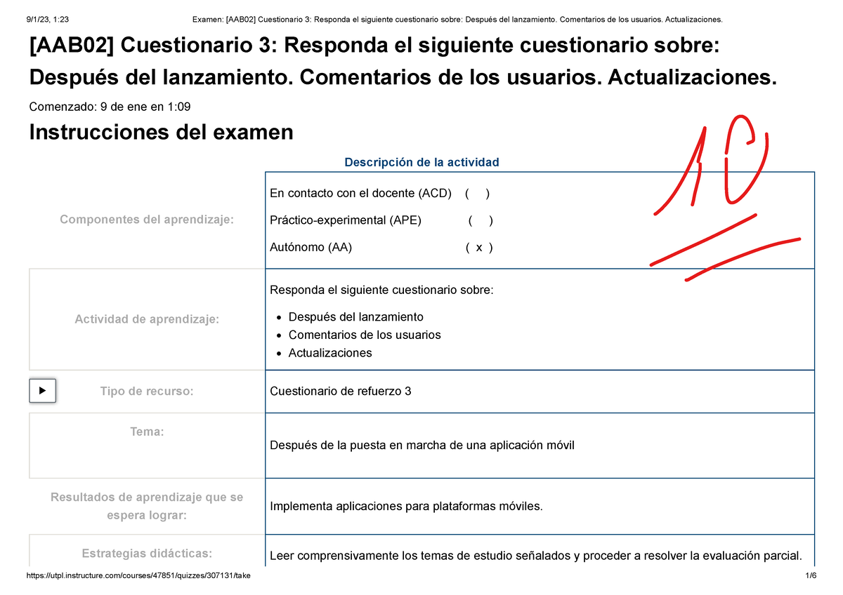 Examen [AAB02] Cuestionario 3 Responda El Siguiente Cuestionario Sobre ...