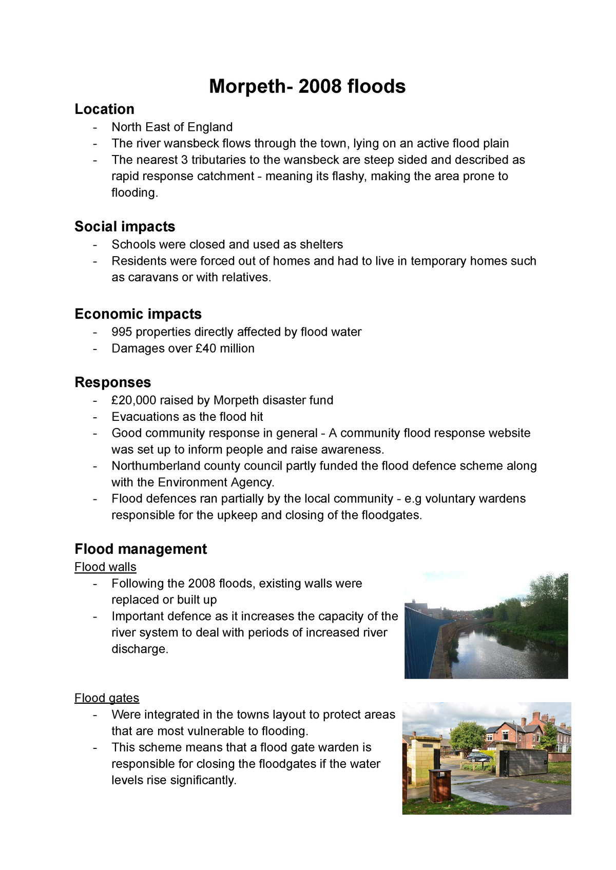 morpeth flood case study