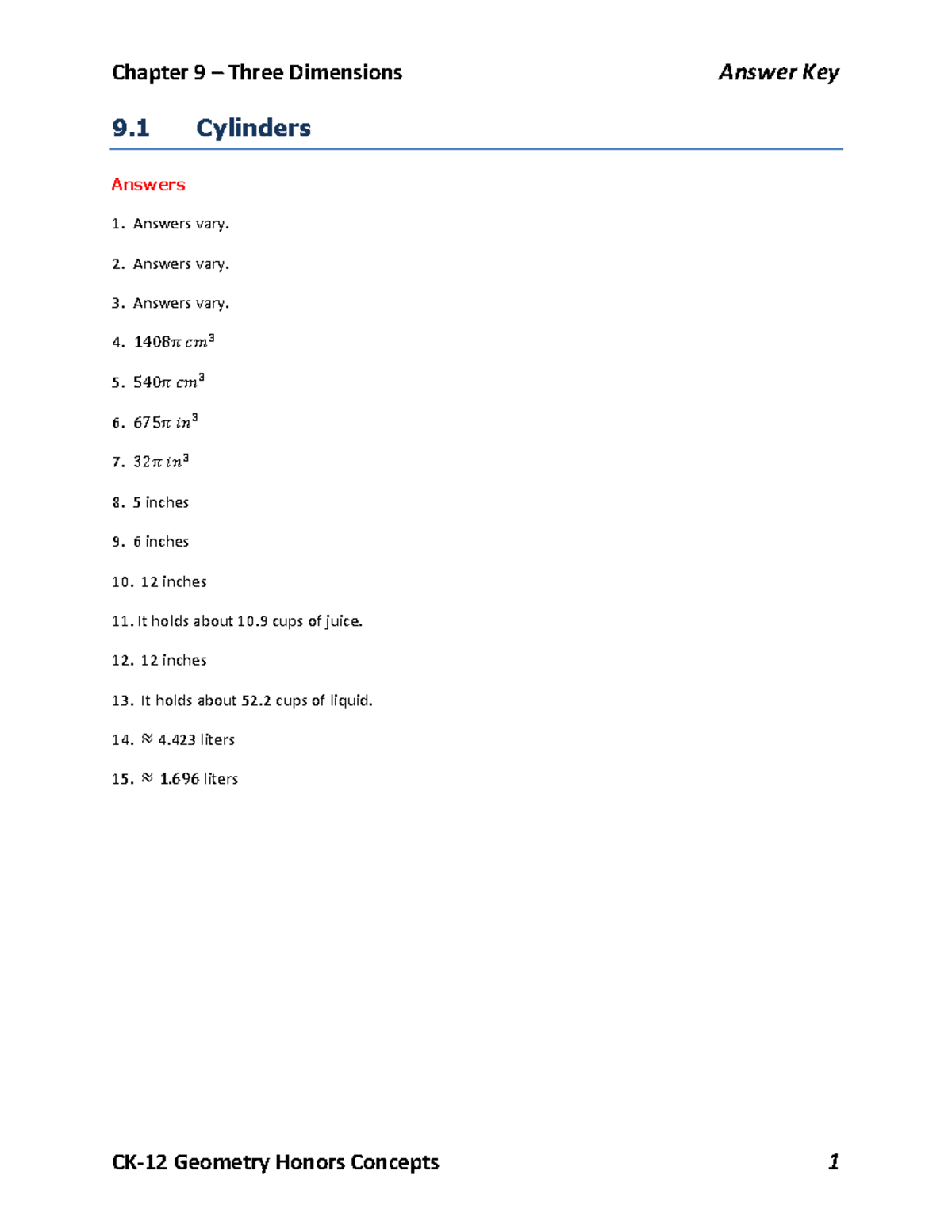 honors geometry 9.3 homework answers