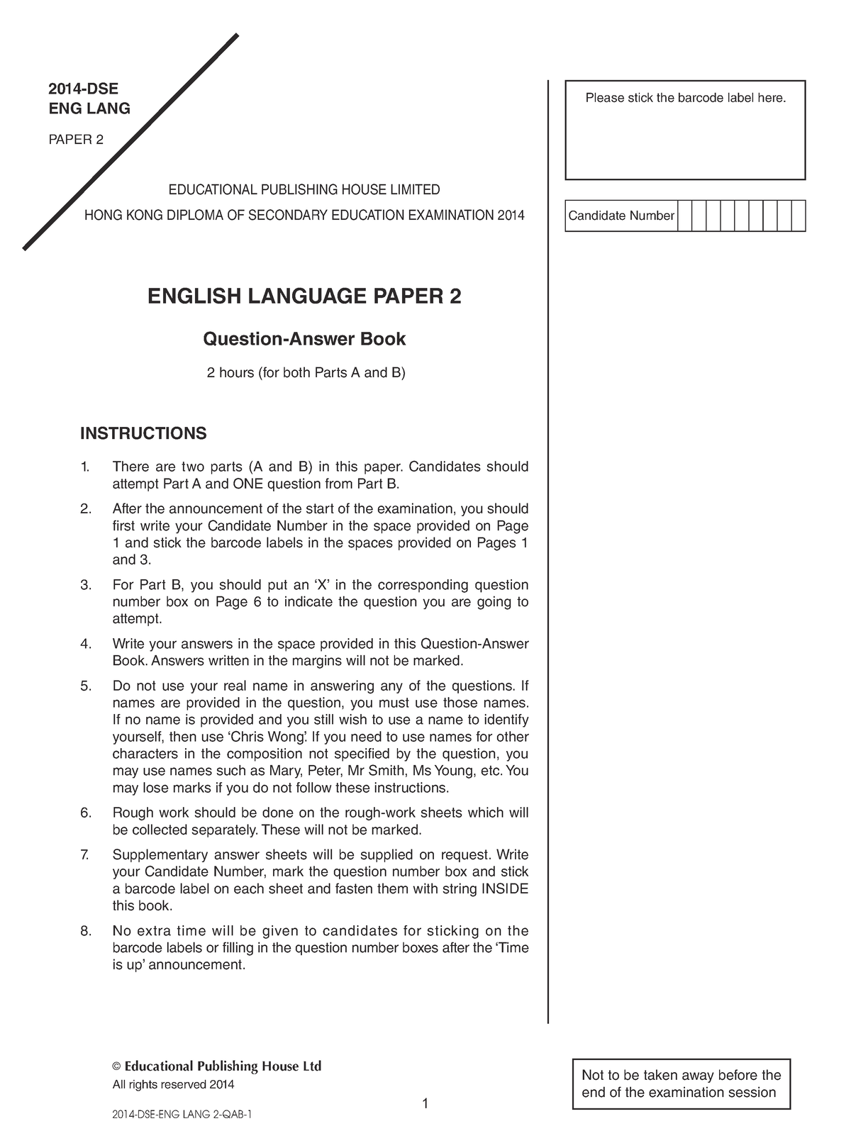 English Paper 3 Grade 10 2023