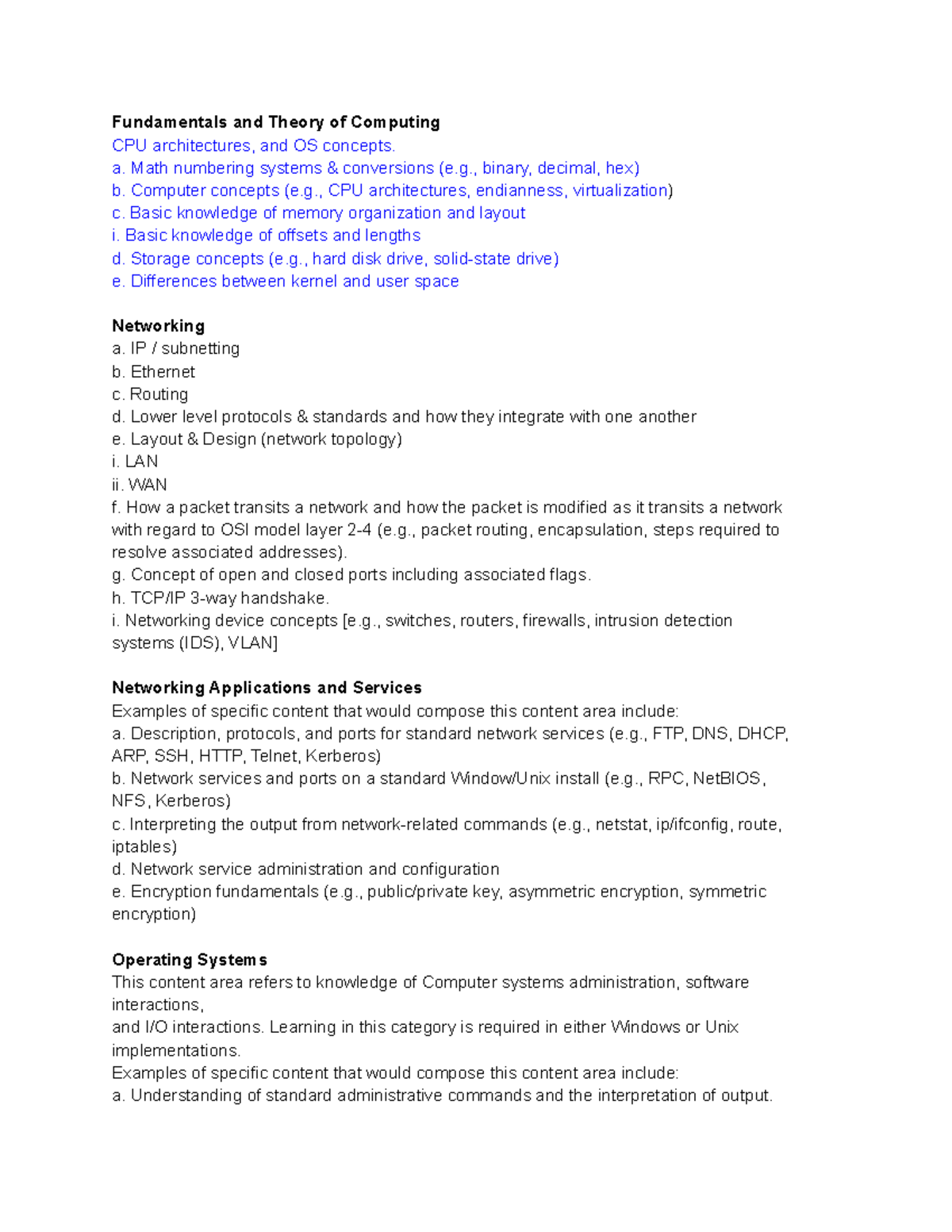 CNET study guide - Fundamentals and Theory of Computing CPU ...