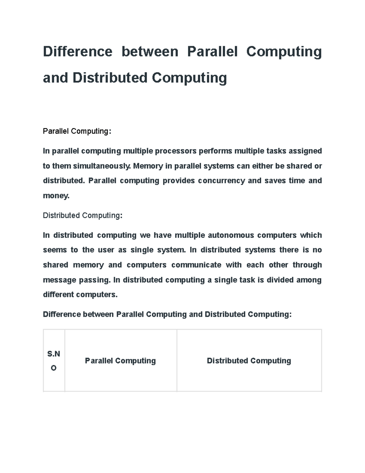 Differentiate Between Parallel And Distributed Computing Paradigms ...