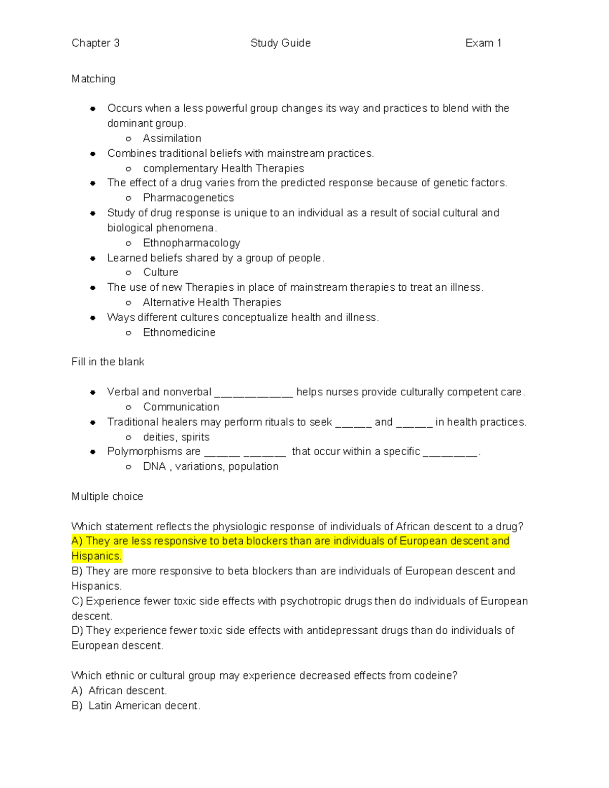 Ch 3 pharm - Summary of chapter 3 using the book study guide. - Chapter ...