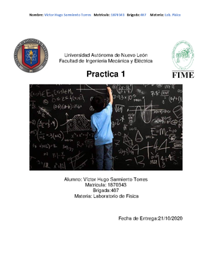 Actividades FISICA 3 - UNIVERSIDAD AUTONOMA DE NUEVO LEON FACULTAD DE ...