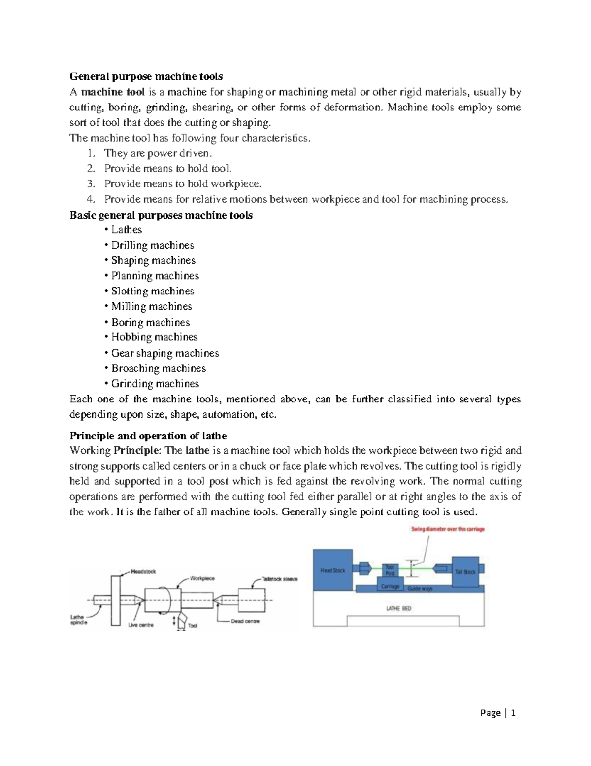 Module 2 - Lecture notes Machine Tools and Digital Manufacturing ...