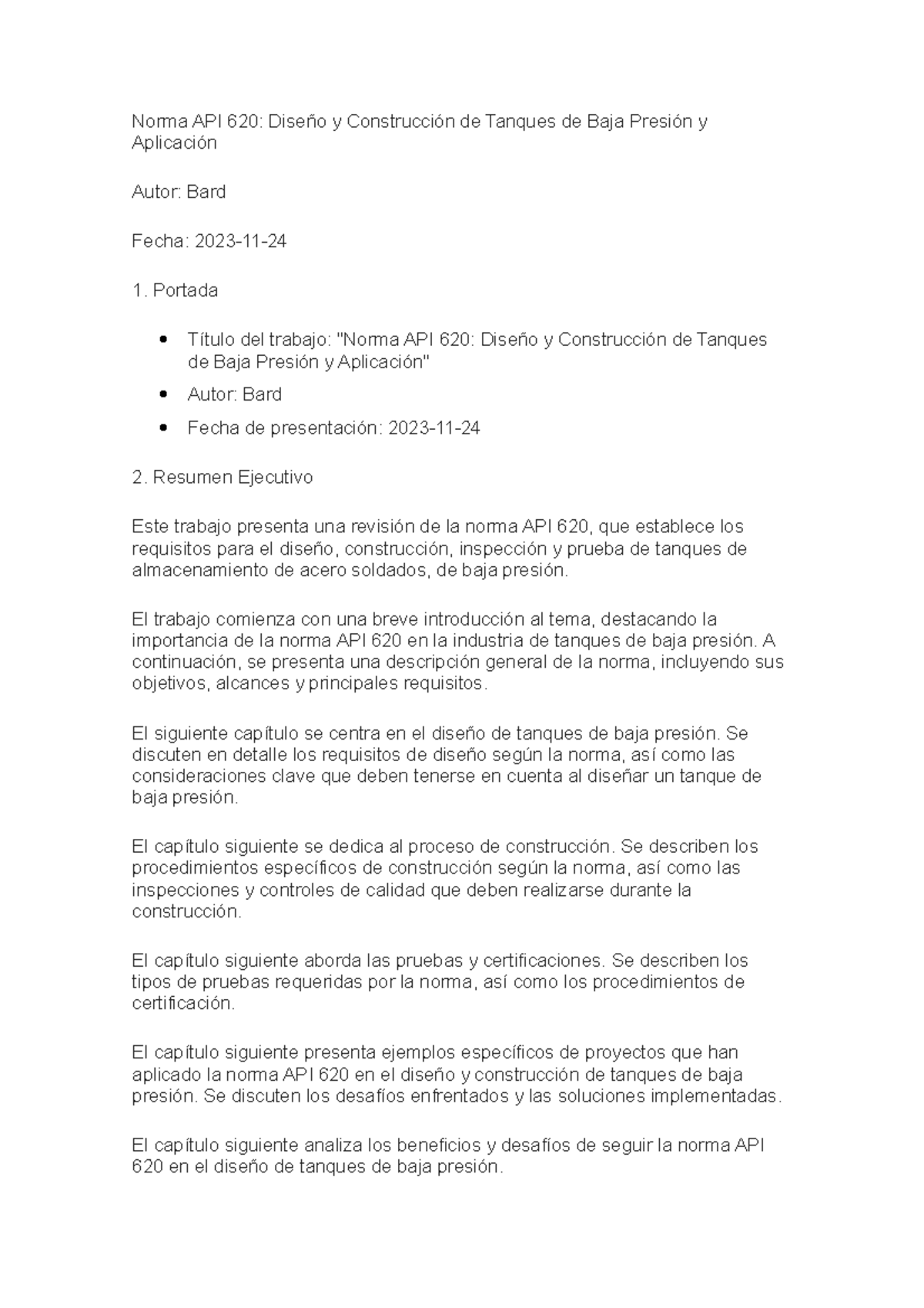 Norma API 620 y aplicacion - Norma API 620: Diseño y Construcción de ...
