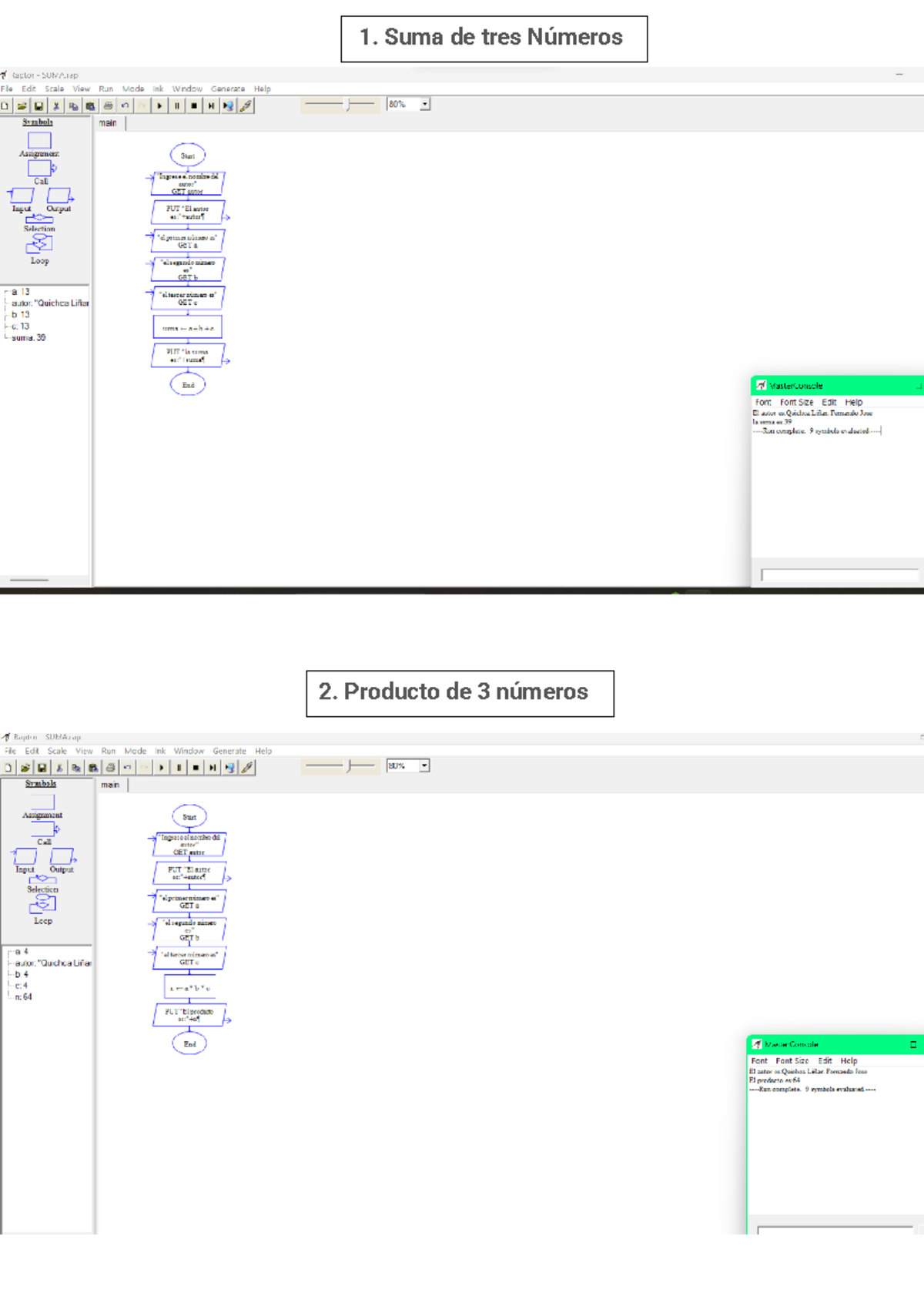 Ejercicios DE Raptor - Matematicas Discretas - Suma de tres Números ...
