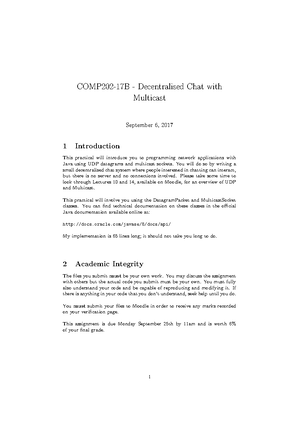 01-intro - Assignment 01 - COMP202-17B - Intro to Java Sockets and ...