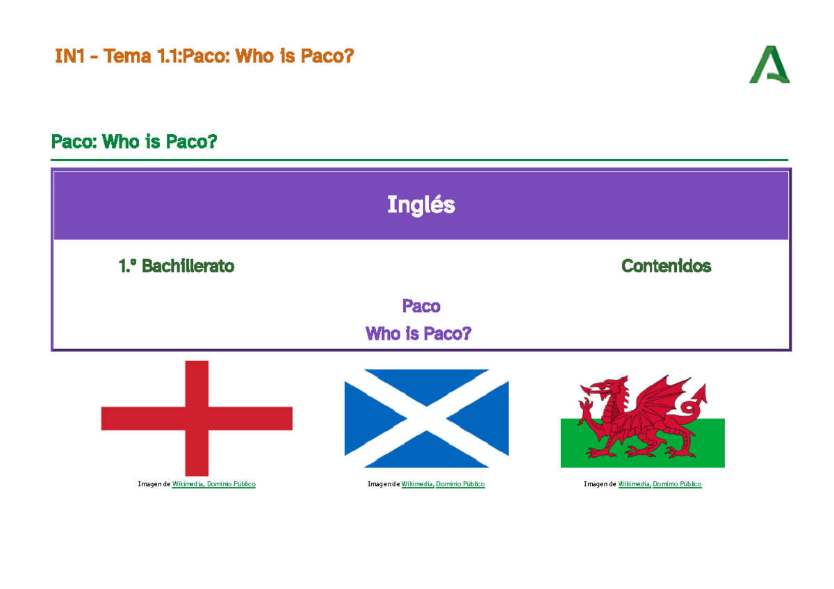 Examen 1º bachillerato ingles - Inglés I - Studocu