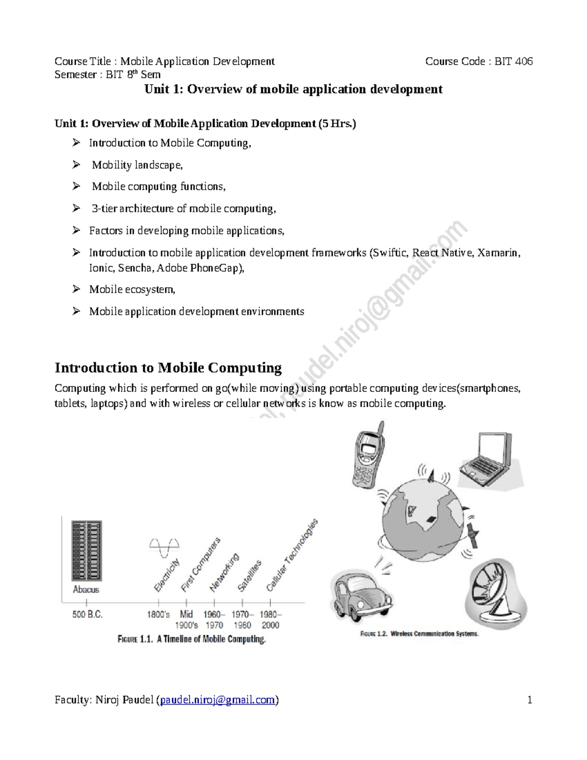 Unit1-Overview of mobile app development - Semester : BIT 8th Sem Unit ...