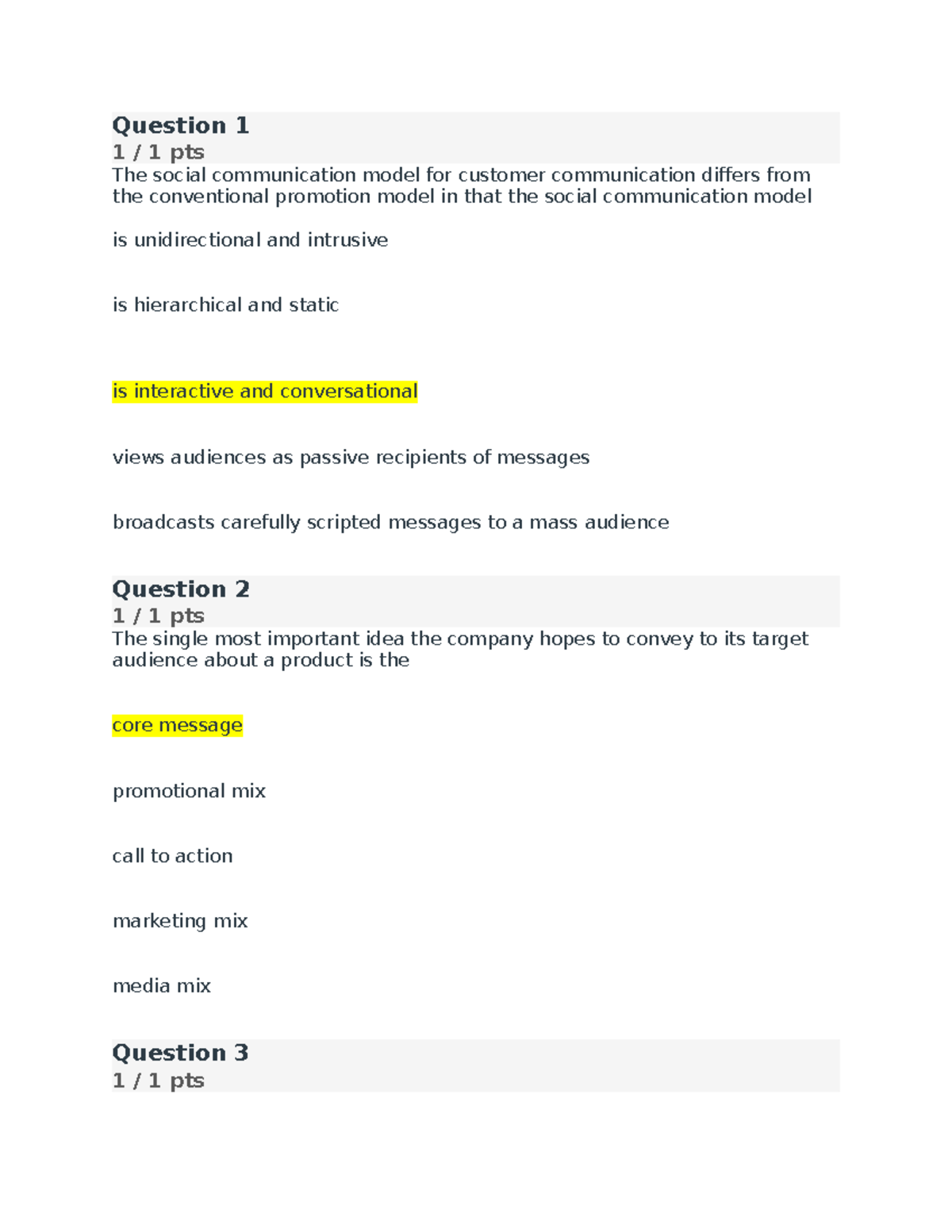 Quiz 14 - Chapter Quiz 13 - Question 1 1   1 Pts The Social 