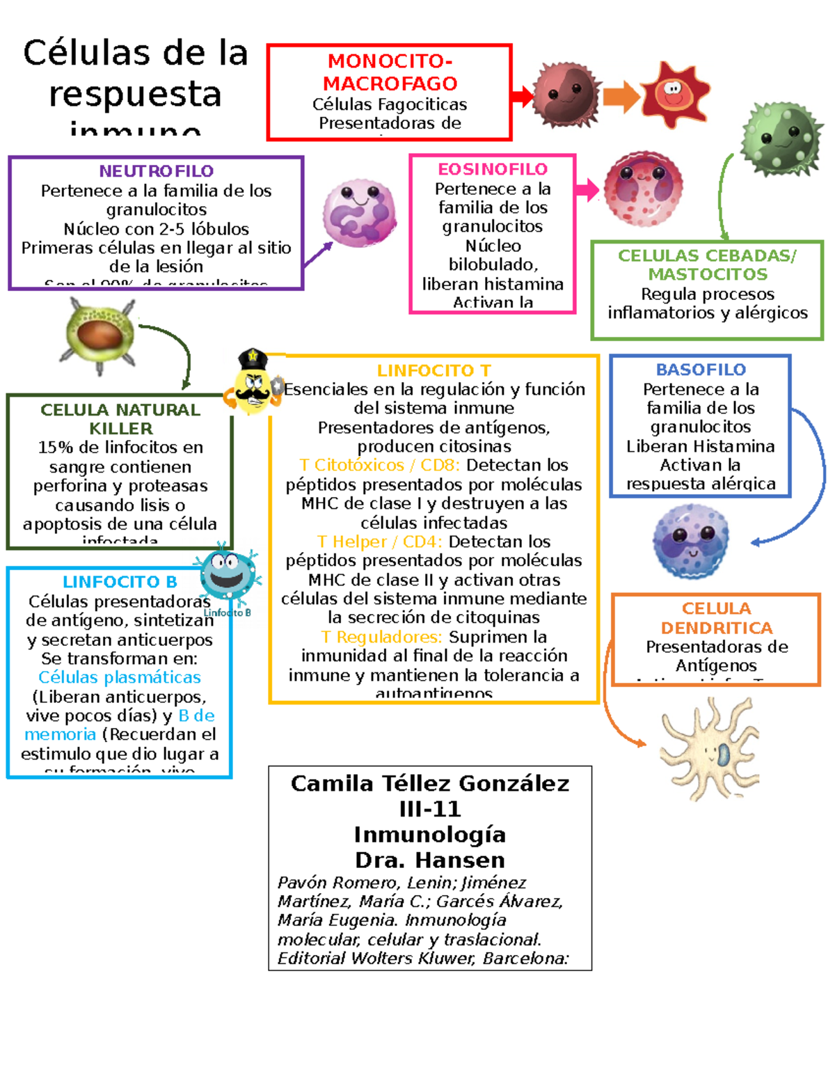 Celulas de la respuesta inmune - Camila Téllez González III ...