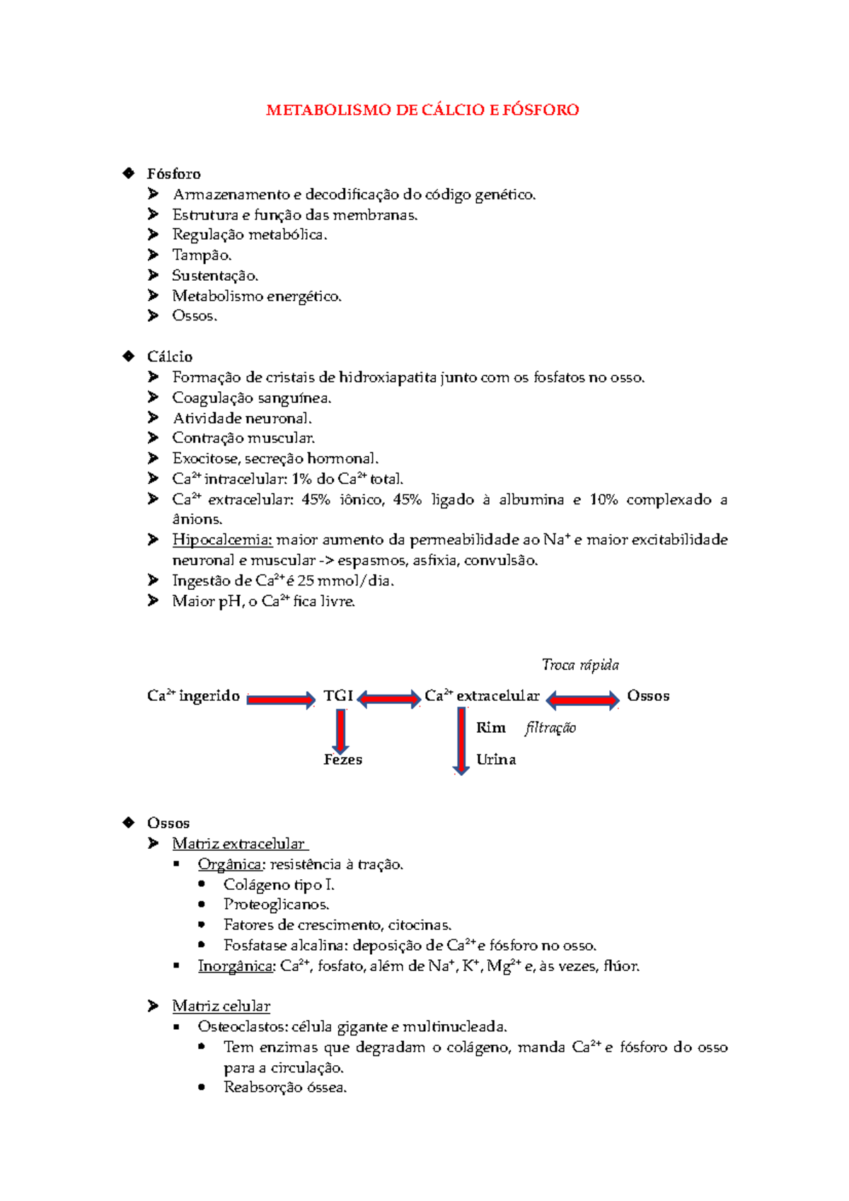 4 Metabolismo De Calcio E Fosforo Studocu