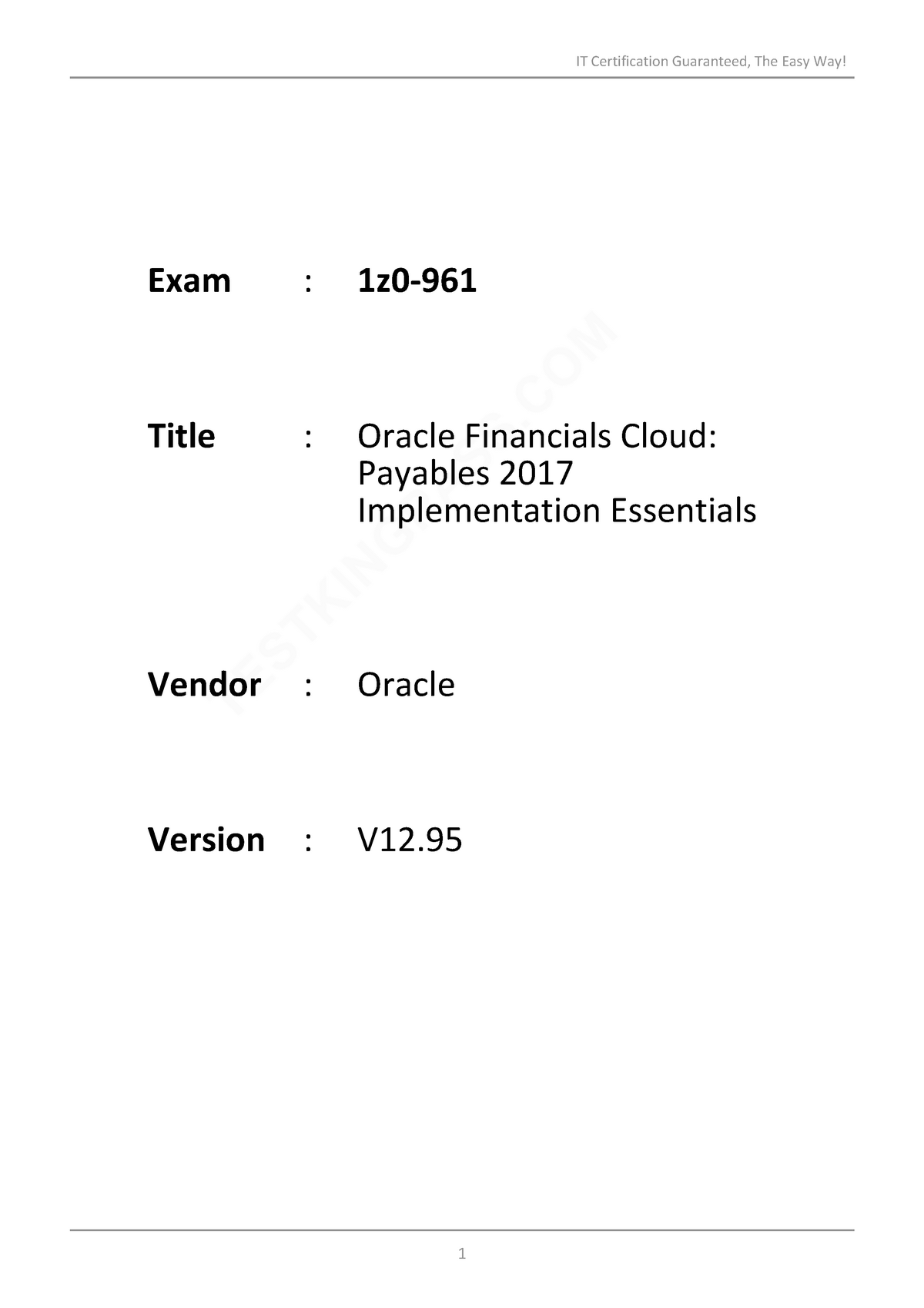 Oracle Cloud Payables Certification Dumps Exam 1z0 Title