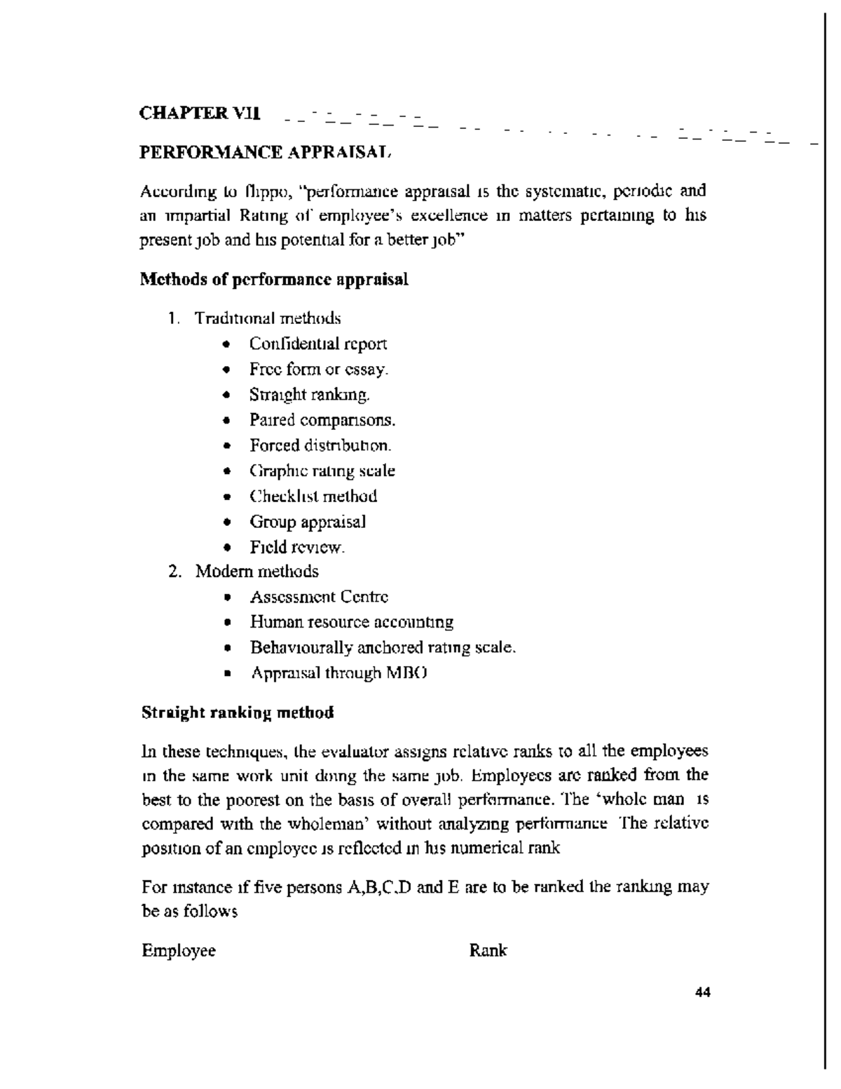 Performance Appraisal - Human Resource Management - Studocu