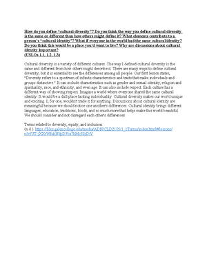 Diversity, Equity, and Inclusion Reassessment - Reflection on Cultural ...