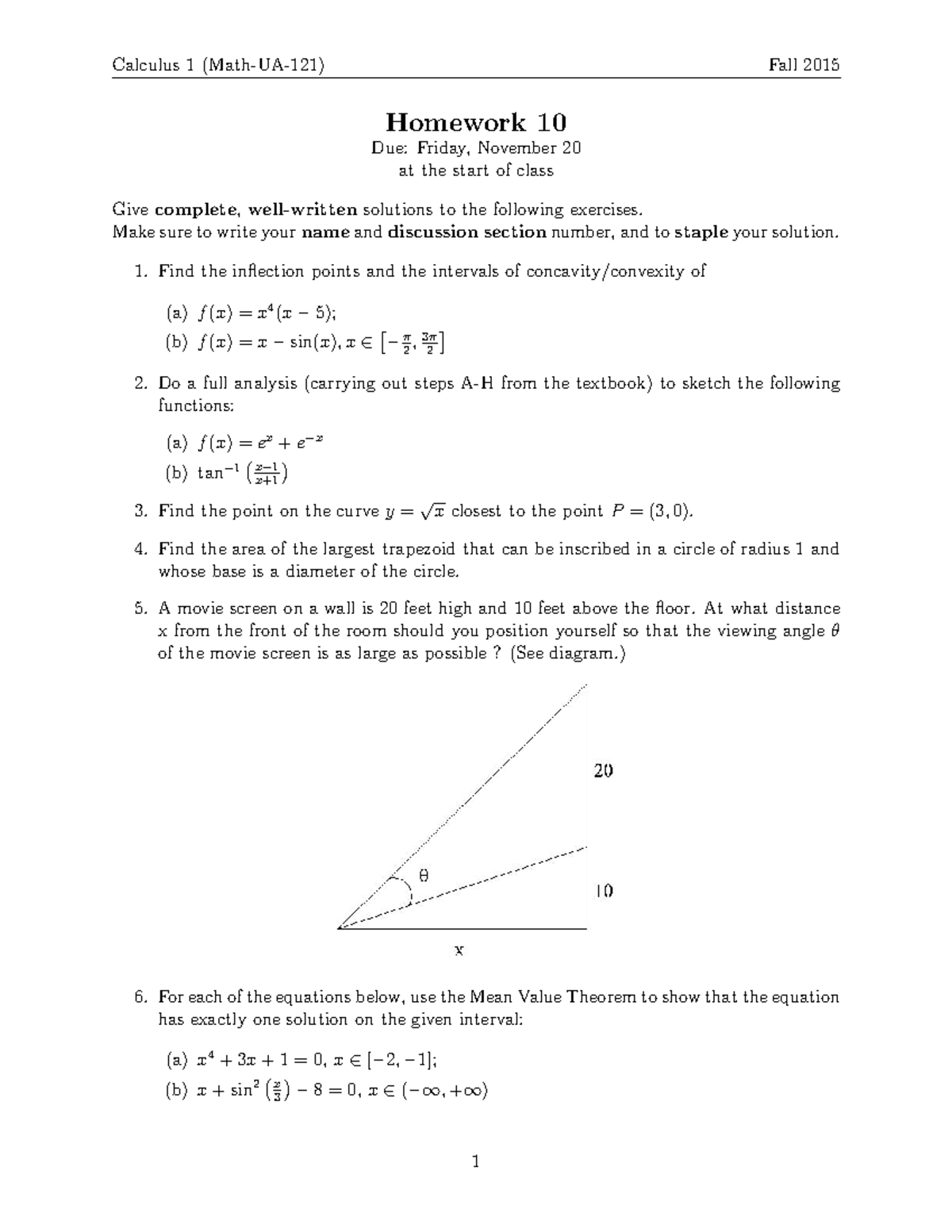 calculus math homework