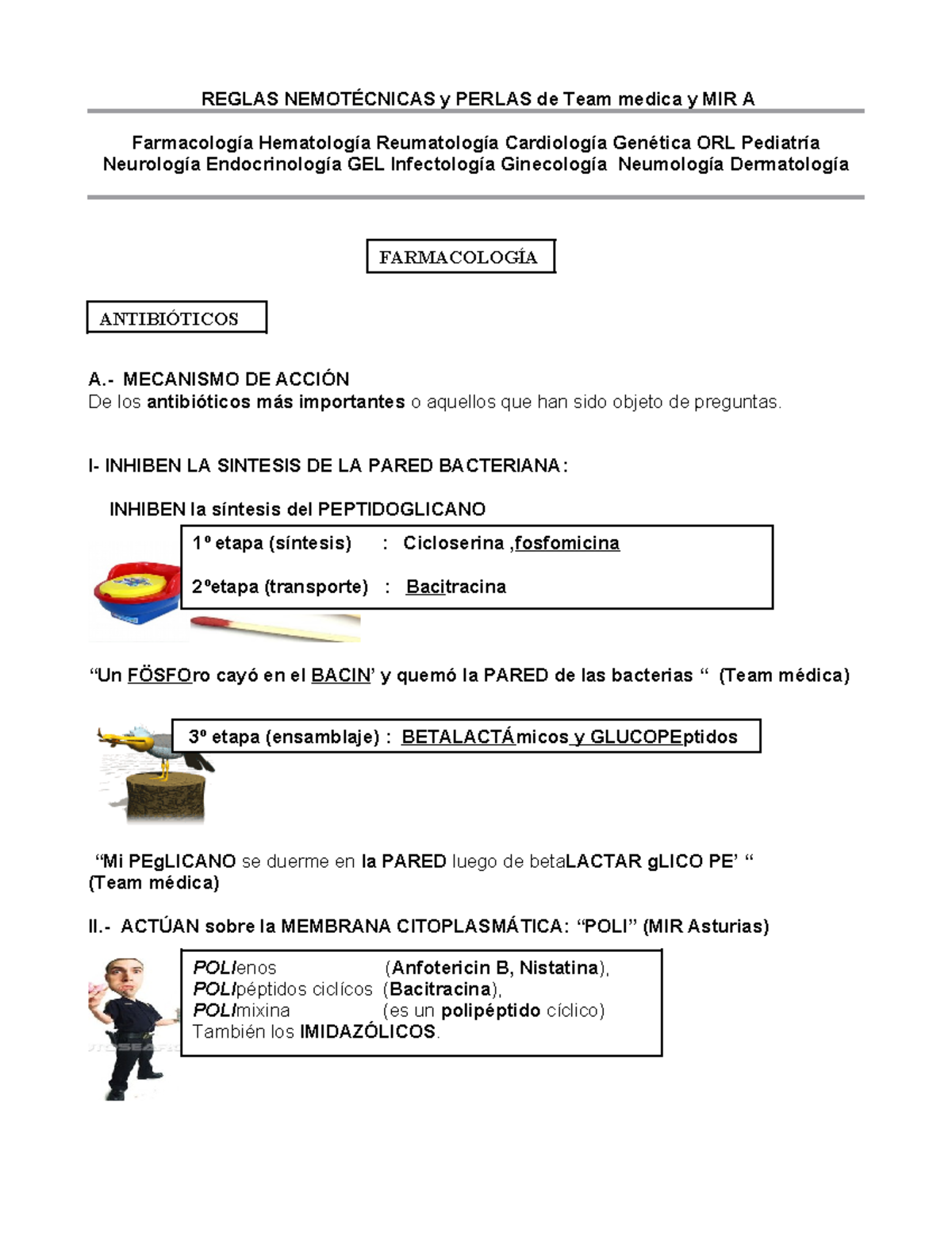 Farmacología básica y clínica - REGLAS NEMOTÉCNICAS y PERLAS de Team ...