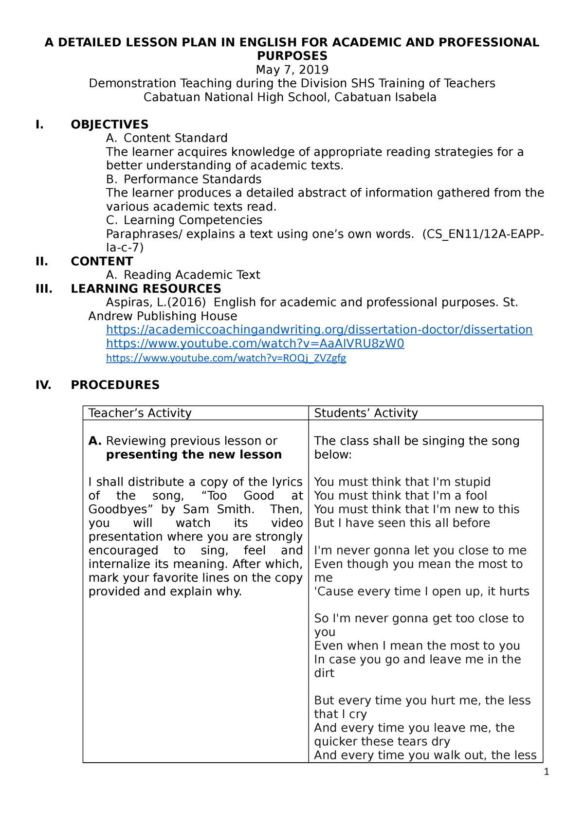 414795528 A Detailed Lesson Plan in English for Academic and ...