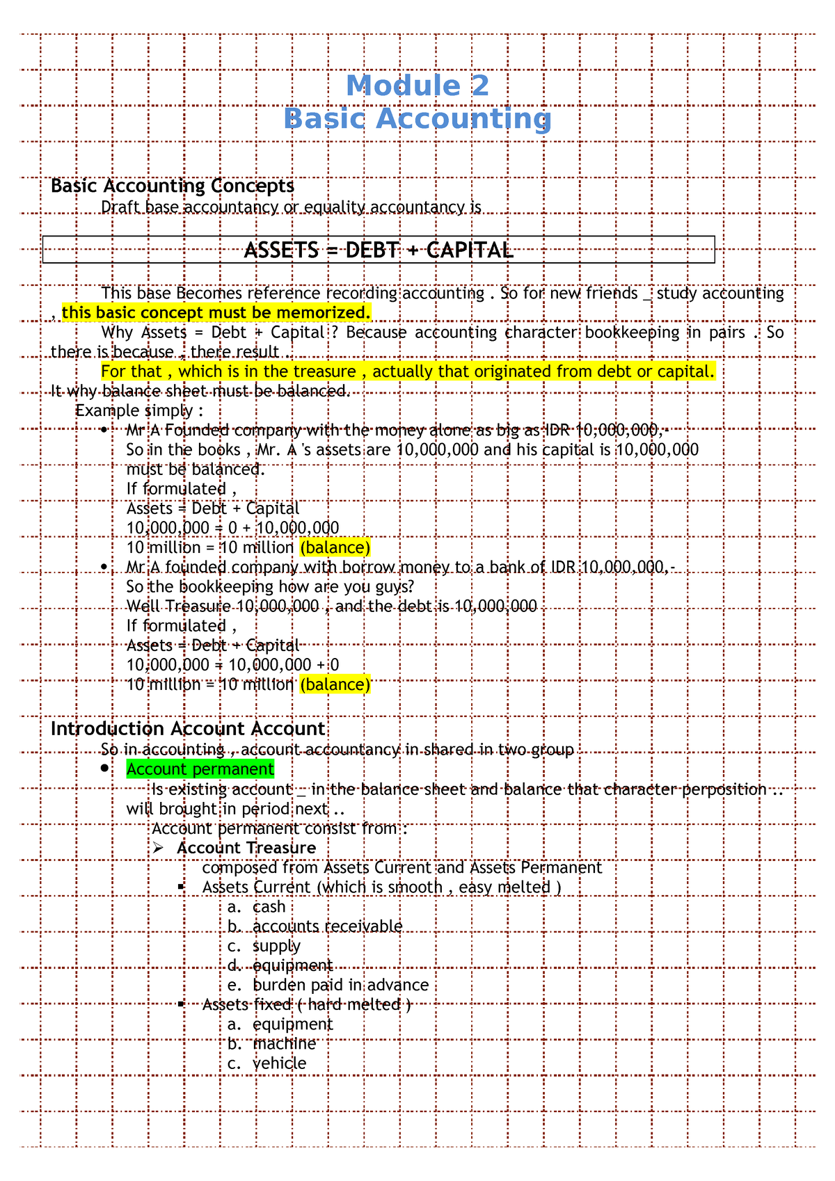 02 - Basic Accounting - Module 2 Basic Accounting Basic Accounting ...