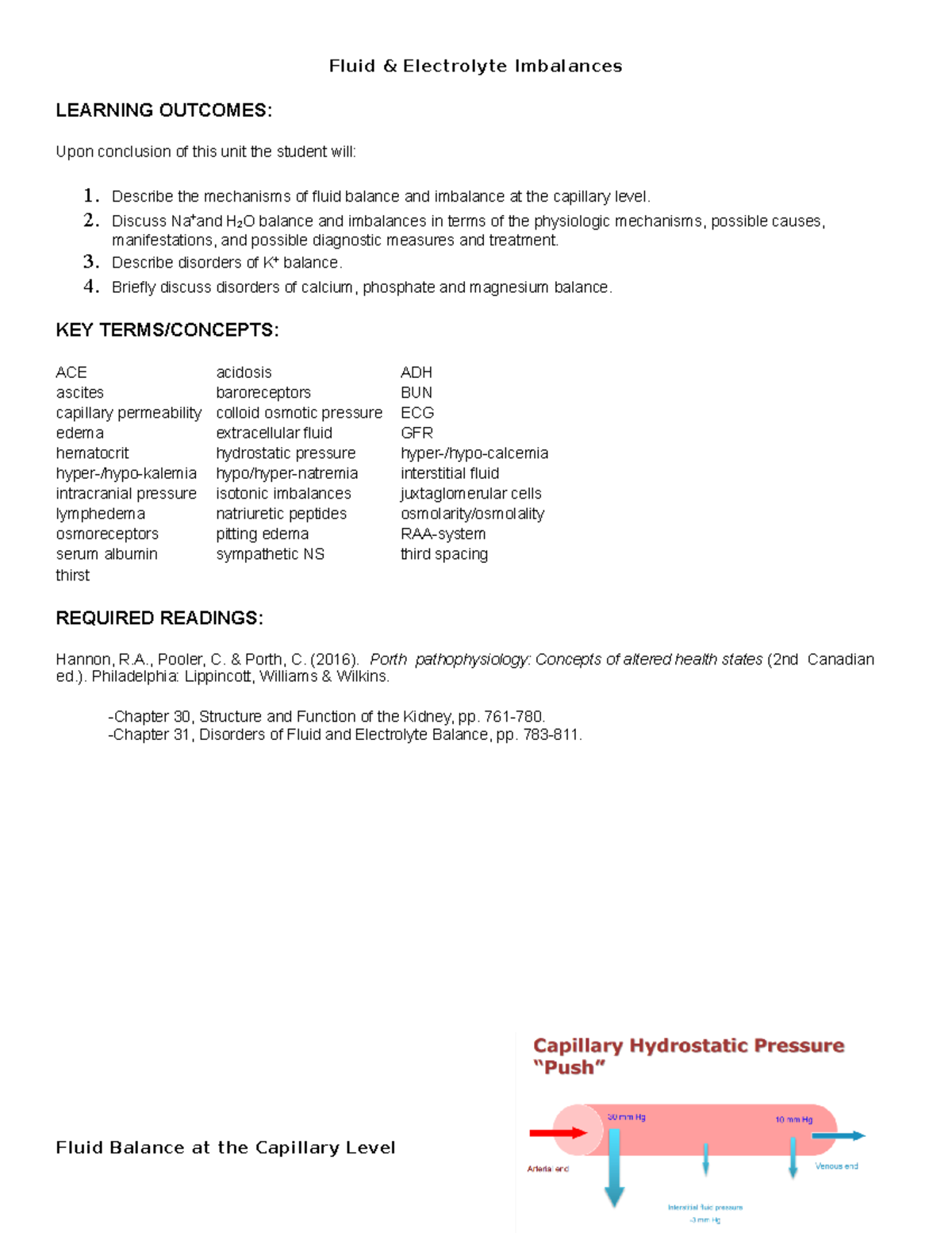 Fluid and Electrolytes Fluid & Electrolyte Imbalances LEARNING