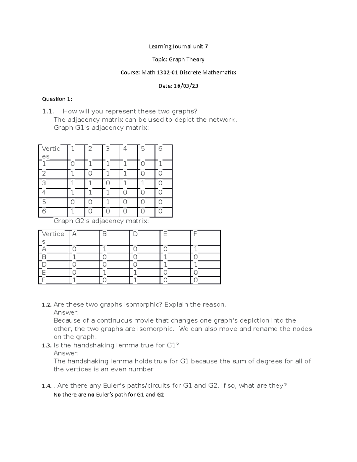 Learning Journal unit 7 discrete maths - Learning Journal unit 7 Topic ...