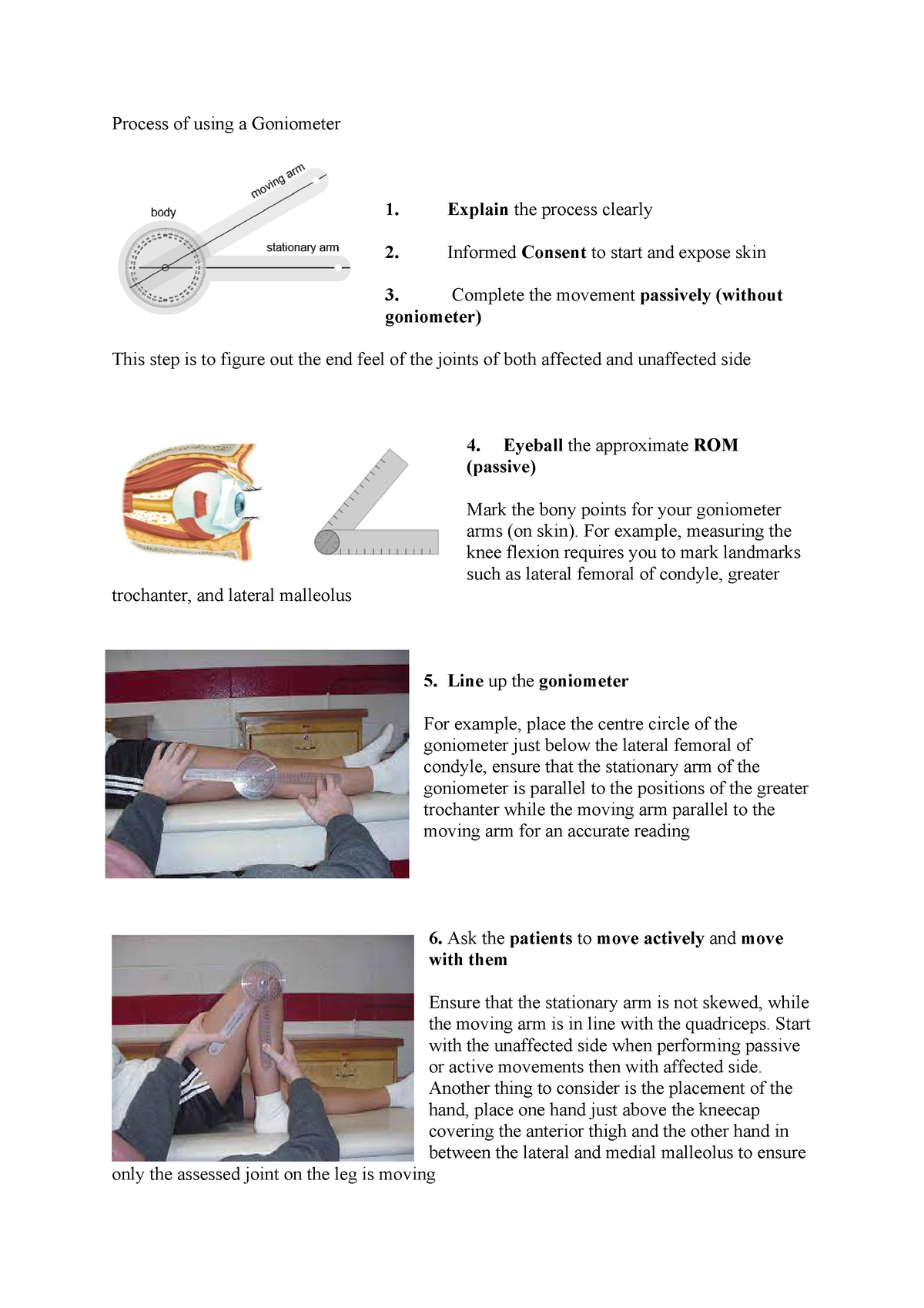 Educational E infographic 20795331 - Process of using a Goniometer 1 ...