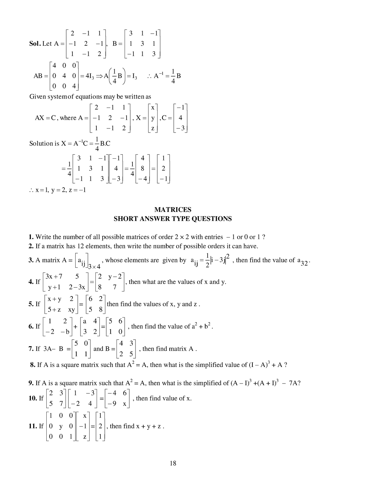 Study Material XII(Maths) 2022-23 - B 4 B I A 1 4 4 I A 1 0 0 4 0 4 0 4 ...