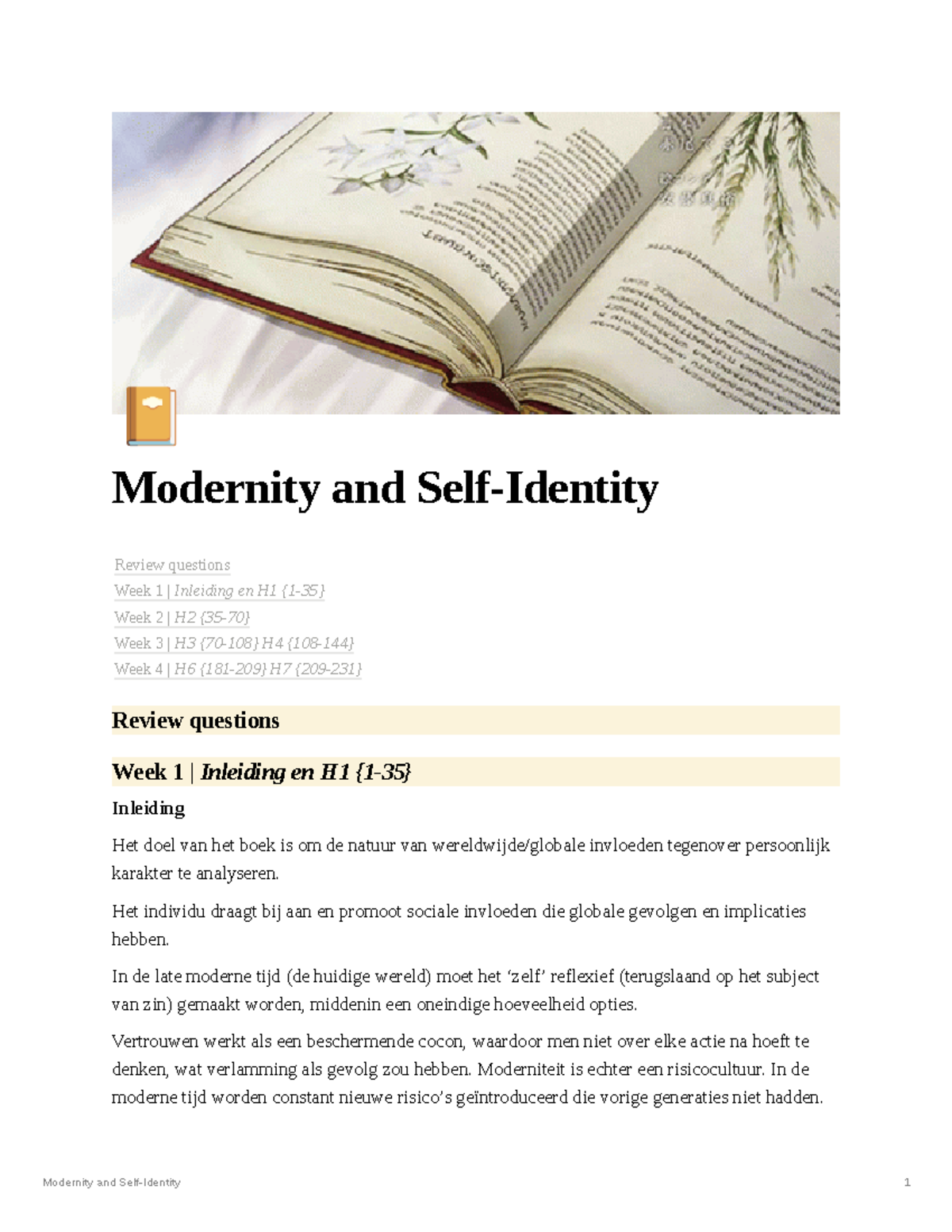 Modernity And Self-Identity | Modernity and Self-Identity – IVRCQB