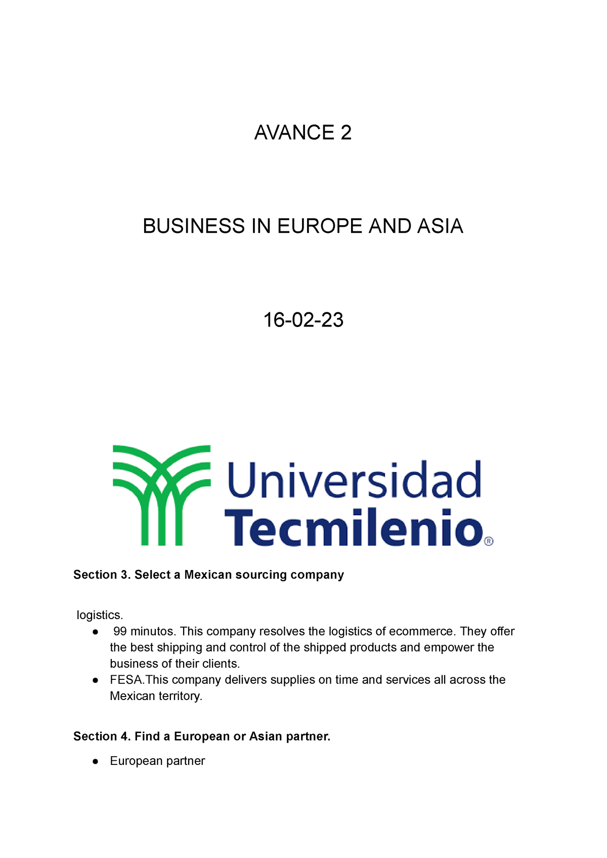 assignment 6 doing business in europe and asia