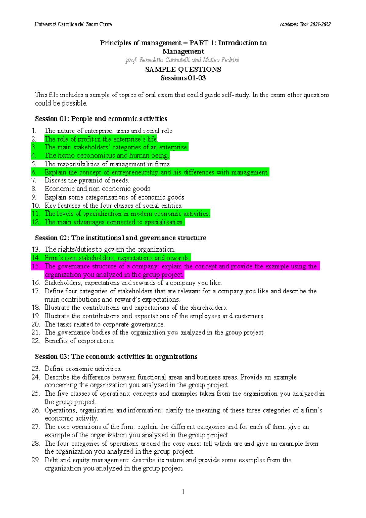 principles of management case study questions and answers for mba