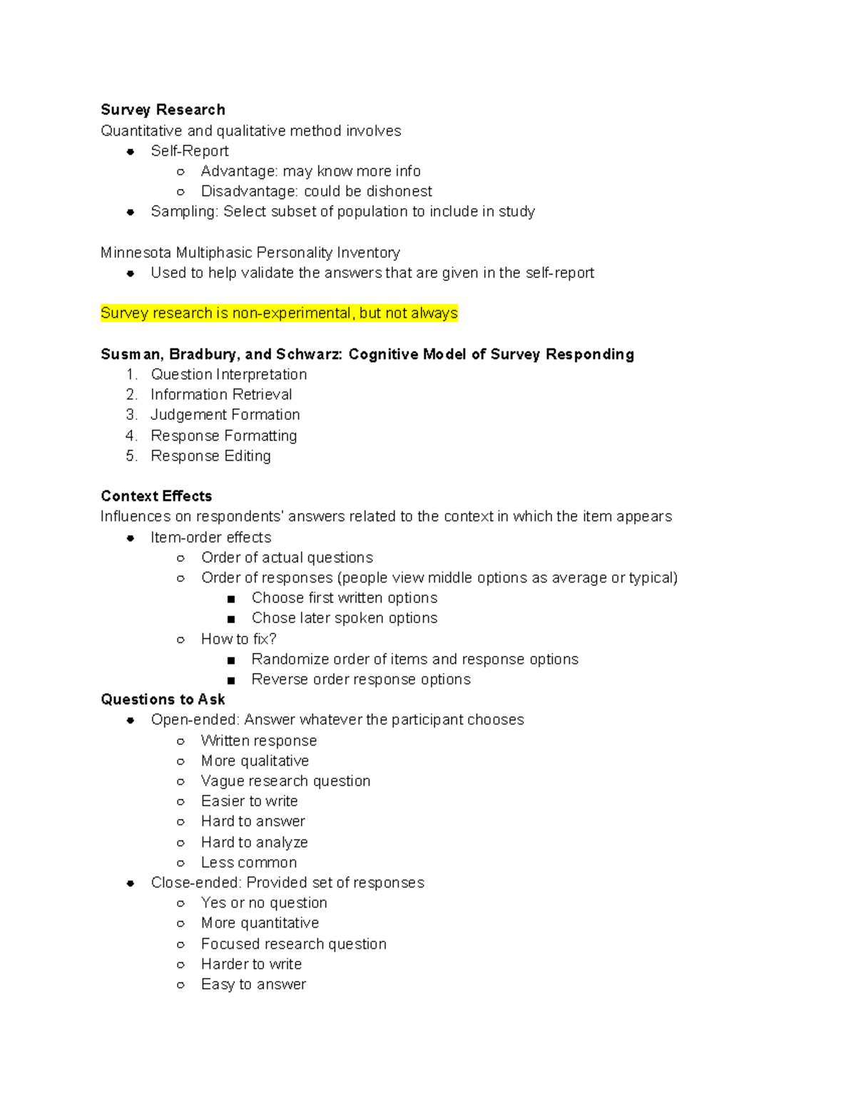 Chapter 7 Survey Research Survey Research Quantitative and