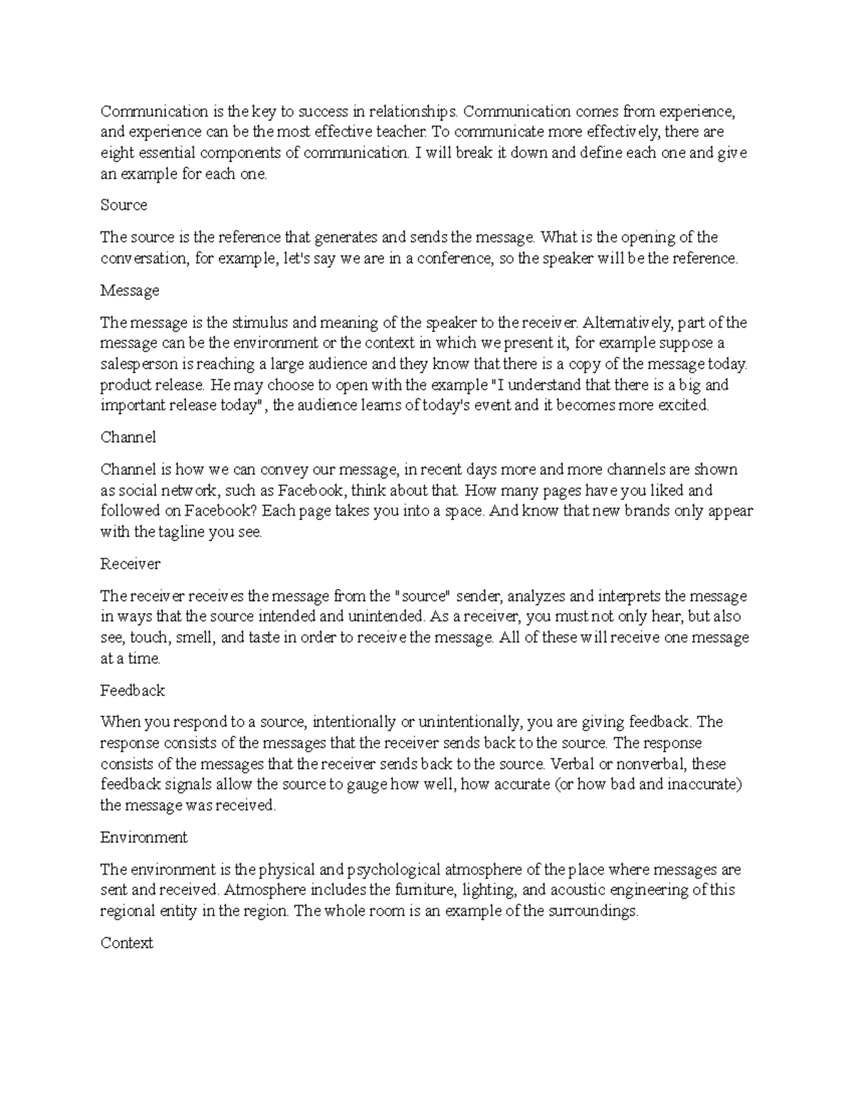 Communication is the key to success in relationship 1 - Communication ...