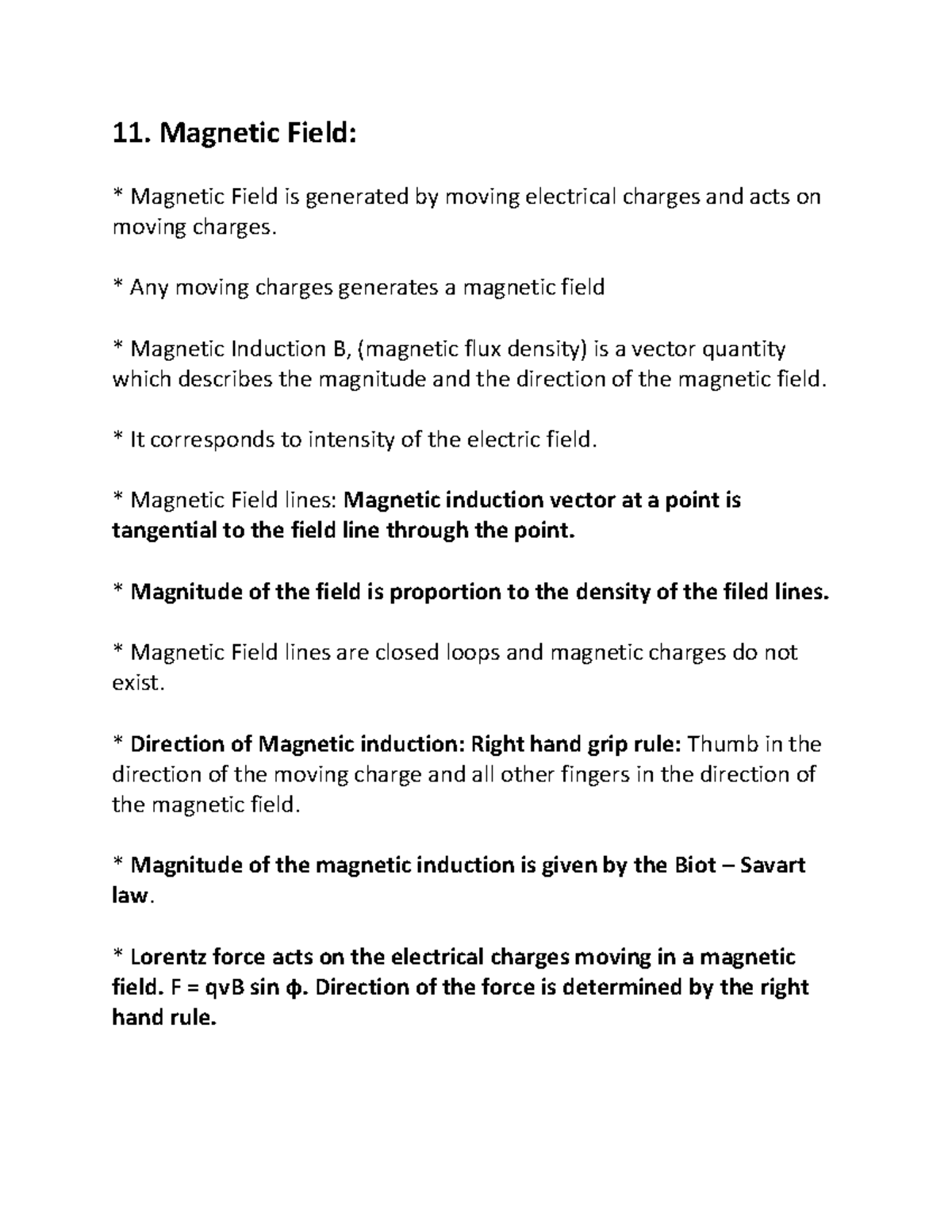 Field 11. Field Field is generated by