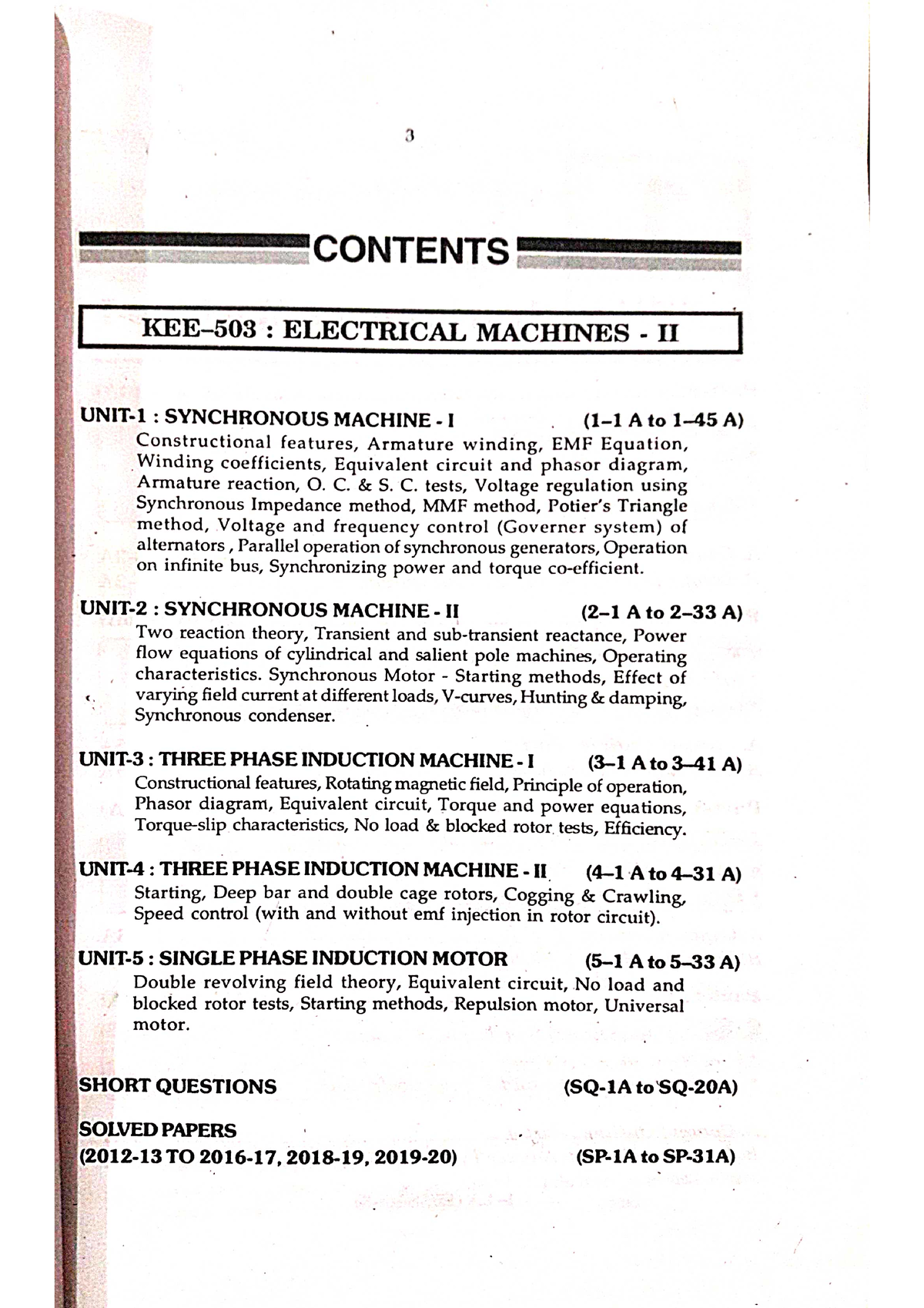 Electrical Machines 2 - Quantum - B.tech - Studocu